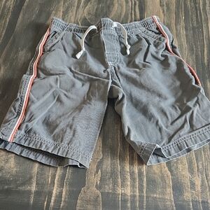Cherokee Charcoal Kids Shorts with Coral Stripe